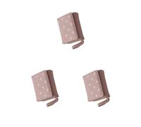 Siepificius Portafoglio da donna alla moda a tre ante carino multi-slot portafogli in pelle portamonete portamonete borsa regali porta carte di credito ID nero, Set da 3 (cachi), 10.5x8x3.7cm, come