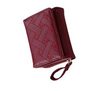 Siepificius Portafoglio da donna alla moda a tre ante carino multi-slot portafogli in pelle portamonete portamonete borsa regali porta carte di credito ID nero, Rosso, 10.5x8x3.7cm, come descrizione