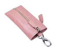 Siepificius Portafoglio in pelle chiavi borsa viaggio data portachiavi morbido portamonete carta di credito tasca con cerniera donne uomini tè giallo, rosa, as description, come descrizione