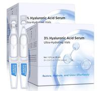 Siero all'acido ialuronico al 3% - Fiale ultra idratanti, siero per una pelle più liscia, trattamento pre-trucco per tutti i tipi di pelle - 1,2 ml x 30 fiale monouso