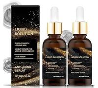 Siero anti-età Liquid Solution, soluzione liquida con vitamina C ed E per le rughe, stimola il collagene, rimpolpa la pelle, leviga rughe e linee sottili