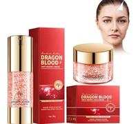 Siero Antirughe Al Sangue Di Drago+Crema Viso Al Sangue Di Drago,Ganoderma Dragons Blood Anti Wrinkle Siero e Crema,Crema Al Retinolo Placenta Sangue Di Drago,Riduci Le Linee Sottili