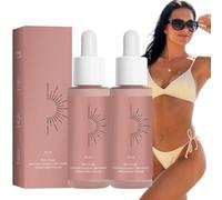 Siero autoabbronzante, Gocce orali, Tanning Drops conferisce un'abbronzatura naturale e uniforme, corpo autoabbronzante per una lunga durata, per viso e corpo (2 pezzi)