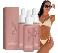 Siero autoabbronzante, Gocce orali, Tanning Drops conferisce un'abbronzatura naturale e uniforme, corpo autoabbronzante per una lunga durata, per viso e corpo (3 pezzi)