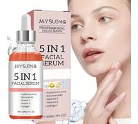 Siero collagene - 5 in 1 per il viso con acido ialuronico, collagene, niacinamide, vitamina C ed E - Formula idratante che riduce i pori, adatto a tutti i tipi di pelle, non irritante, senza alcol