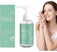 Siero corpo idratante all'acido ialuronico: si assorbe rapidamente, idrata in profondità, rinfresca e non unge, adatto a tutti i tipi di pelle.