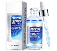 Siero di peptide di rame con acido ialuronico, formula anti-invecchiamento GHK-Cu per sostenere l'elasticità della pelle e attenuare le linee sottili, siero viso GHK Cu Peptide senza profumo, 60 ml