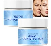 Siero di peptidi di rame per il viso, crema di peptidi di rame per la fermezza della pelle, idratante viso anti-invecchiamento ad alta potenza, crema di peptidi rame idratante (2pcs)