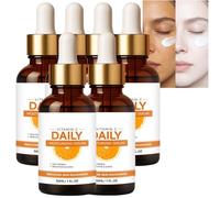 Siero di vitamina C per macchie scure del viso, siero viso illuminante e anti-invecchiamento, idratante quotidiano illuminante per macchie scure, linee sottili e tono della pelle irregolare (6 pezzi)
