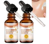 Siero di Vitamina C Rinnovante della Pelle per il Viso con Acido Ialuronico, Siero Facciale Illuminante e Idratante, Essence Facciale Anti-età per Illuminare, Idratare, Macchie Scure (2PCS)