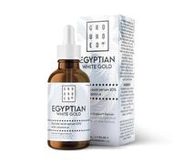 Siero egiziano con acido glicolico in oro bianco con vitamina E, siero viso anti-invecchiamento, prodotto nel Regno Unito da Grounded Body