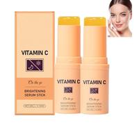Siero illuminante in stick alla vitamina C per il viso, siero viso ringiovanente per ridurre le macchie scure, illuminare il tono della pelle, siero idratante per la cura della pelle. (2PCS)