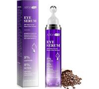 Siero oculare con 8% di caffeina, riduce le borse per gli occhi, rughe e rughe, crema per gli occhi con palla massaggiante a 360°, 8% caffeina, 8% retinolo, acido ialuronico, niacinamide, 15 ml