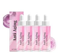 Siero oculare idratante con acido ialuronico, borse lacrime, occhiaie, riparazione occhi per rughe, anti-invecchiamento, idratante, illuminante per donne di giorno e notte (4 pezzi)