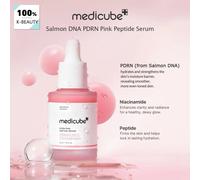 Siero Peptidico Rosa Medicube con DNA di Salmone PDRN, Lisciante e ad Assorbimento Rapido, Rinfrescante e Non Appiccicoso, Skincare Coreana, K-Beauty, Trucco Coreano