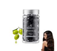 Siero per capelli multivitaminico, capsule di siero per capelli, levigante e nutriente, con olio vitaminico per capelli lisci e sani (40 capsule, oliva)