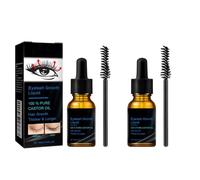 Siero per ciglia all'olio di ricino puro al 100% - 10 ml. Olio nutriente naturale per sopracciglia per ciglia più folte e piene, nutriente in profondità e delicato, con pennellino applicatore incluso