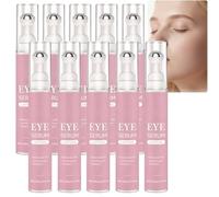 Siero per gli occhi alla caffeina con sfera massaggiante a 360°, crema anti-età per gli occhi contro occhiaie, borse e gonfiori, trattamento antirughe per il contorno occhi per ridurre rughe (10PCS)