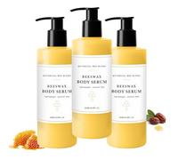 Siero per il corpo a cera d'api, olio per il corpo senza acqua, con avocado, olio di ricino e burro di karitè, formula leggera e idratante, per pelle secca e ruvida, assorbe rapidamente e dona