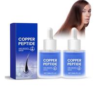 Siero per La Crescita Dei Capelli Con Peptidi Di Rame - Trattamento Rivitalizzante per Capelli Sottili E Nutrizione Del Cuoio Capelluto - Siero Addensante per Tutti I Tipi Di Capelli - 2 Pezzi