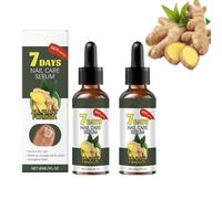 Siero per la crescita delle unghie allo zenzero Strengthener, 7 giorni di trattamento delle unghie danneggiate, olio per la cura delle cuticole per una lucentezza naturale, supporto fungo, olio per