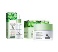 Siero Rigenerante & Crema Viso alla Centella Asiatica, Formula Intensiva Idratante, Rinforza Barriera Cutanea, Azione Anti-Età, Adatto a Pelli Sensibili e Disidratate