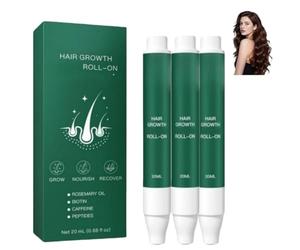 Siero Roll-On per la Crescita dei Capelli 2026, Olio per Capelli al Rosmarino e Zenzero, Applicatore Roll-On Leggero e Non Grasso, Adatto Sia per Uomini che per Donne