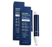 Siero roll-on per la crescita dei capelli, sei principi attivi, formula vegetale, design con cuscinetto a sfera