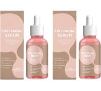 Siero viso 5 in 1 con il 30% di vitamina C, siero al collagene, illuminante e anti-macchie, formula anti-età per tutti i tipi di pelle