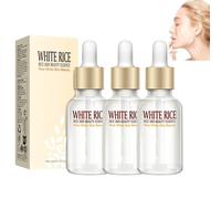 Siero viso anti-wrinkle Rice Whitening Rice Raw Pulp Face,White Rice Whitening Cream,Lighten Acne Shrink Pores-Radiant Youthful Skin,Deep Moisturizing Anti-Aging Essence for All Skin Type (3PCS)