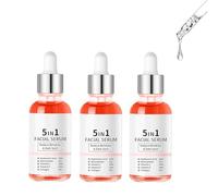 Siero viso antietà cinque in uno, olio viso rassodante antirughe vitaminico, attenua le macchie scure, idrata e nutre, adatto a tutti i tipi di pelle