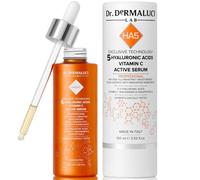 Siero Viso Antirughe 5 Acidi Ialuronici 100ml BIO | Idratante, Illuminante, Levigante | con Vitamina C, Niacinamide, Hexapeptide-8 & Rosa Damascena | AIAB Certificato, Nickel Tested | Made in Italy