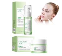 Siero Viso Antirughe + Crema Idratante, Con Acido Salicilico, Riparazione dell'Acne, Facial Cream Anti Età, Per L'Idratazione, la Compattezza e le Rughe Sottili Per Tutti i Tipi di Pelle