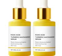 Siero viso con acido kojico, niacinamide e curcuma, correttore di macchie, siero schiarente, booster di luminosità, idratante per l'iperpigmentazione e la cura quotidiana (2pcs)
