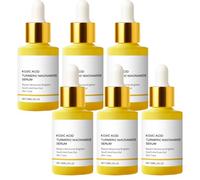 Siero viso con acido kojico, niacinamide e curcuma, correttore di macchie, siero schiarente, booster di luminosità, idratante per l'iperpigmentazione e la cura quotidiana (6 pezzi)