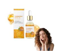 Siero viso illuminante con vitamina C e curcuma - Siero di supporto per l'aspetto delle macchie scure per viso e corpo, olio idratante con squalano vegetale, migliora la pelle opaca (1 bottiglia)