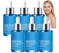 Siero viso peptidi di rame con GHK-Cu e acido ialuronico, trattamento idratante anti-invecchiamento per le linee sottili e l'elasticità della pelle, siero quotidiano leggero multi-peptidi per uno