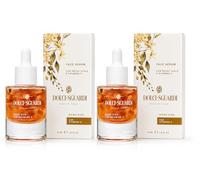 Siero Viso Vitamina C e Petali Viola - Siero Idratante e Illuminante con Acido Ialuronico, Aloe Vera e Estratti Botanici - Texture Leggera con Contagocce - Made in Italy - 2 Unita da 35ml