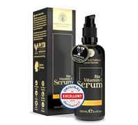 Siero vitamina C viso 100 ml • alta concentrazione con acido ialuronico, pantenolo e Vit. E • siero viso antimacchia illuminante anti-age per pelle luminosa • vegano & bio, Made in Germany