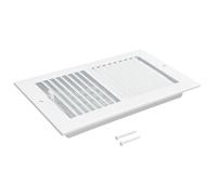Sierra Grates Ceiling Vent Register 10 x 6 | Steel 2-Way Adjustable Air Supply Diffuser Grille for Sidewall & Ceiling | White HVAC Vent Cover | Air Vents for Ceiling | Outer Dimensions 11.75" x 7.75