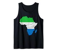 Sierra Leone Flag Africa Continent Silhouette Sierra Leoner Canotta