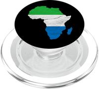 Sierra Leone Flag Africa Continent Silhouette Sierra Leoner PopSockets PopGrip per MagSafe