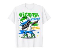 Sierra Leone King dabbing Sierra Leone Bandiera Orgoglio per bambini Maglietta