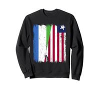 Sierra Leone Liberia Mezza Bandiera Sierra Leone Liberia Felpa