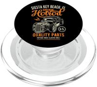 Siesta Key Beach Florida Retro Hotrod Car Design invecchiato PopSockets PopGrip per MagSafe