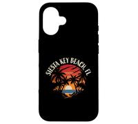Siesta Key Beach Florida USA Design retrò in stile tramonto Custodia per iPhone 16