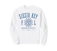 Siesta Key Beach Retro Vintage Design Souvenir Felpa