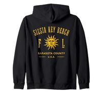 Siesta Key Beach - Souvenir Vintage in Stile Invecchiato Felpa con Cappuccio