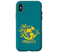 Siesta Key Sarasota Florida Siesta Beach, design retrò Custodia per iPhone X/XS
