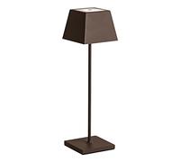 Siesta Lampada a Led da Tavolo Portatile Senza Fili Ricaricabile con USB Touch Dimmerabile IP54 Uso Interno/Esterno H.37cm 2,2watt Luce Calda 2700K 200lm 9 ore di Autonomia (Corten)